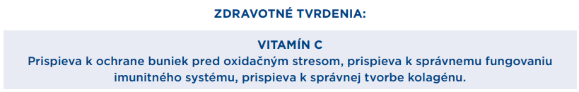 Zdravotné tvrdenia Vitamín C